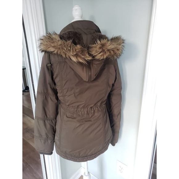 Rare AE Vintage green faux fur lined utility coat - Picture 2 of 9